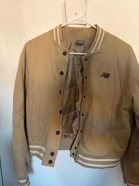 New Balance Athletic Dept. Beige Varsity Jacket